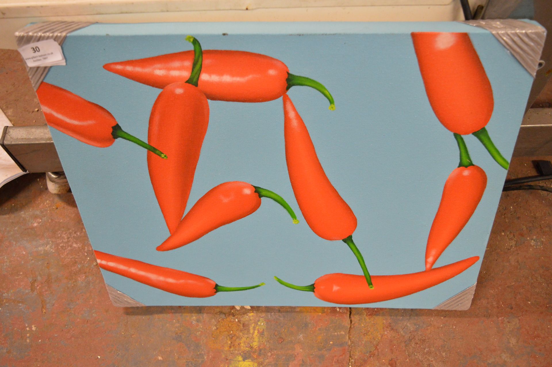 Unframed Printed Canvas "Chillies"