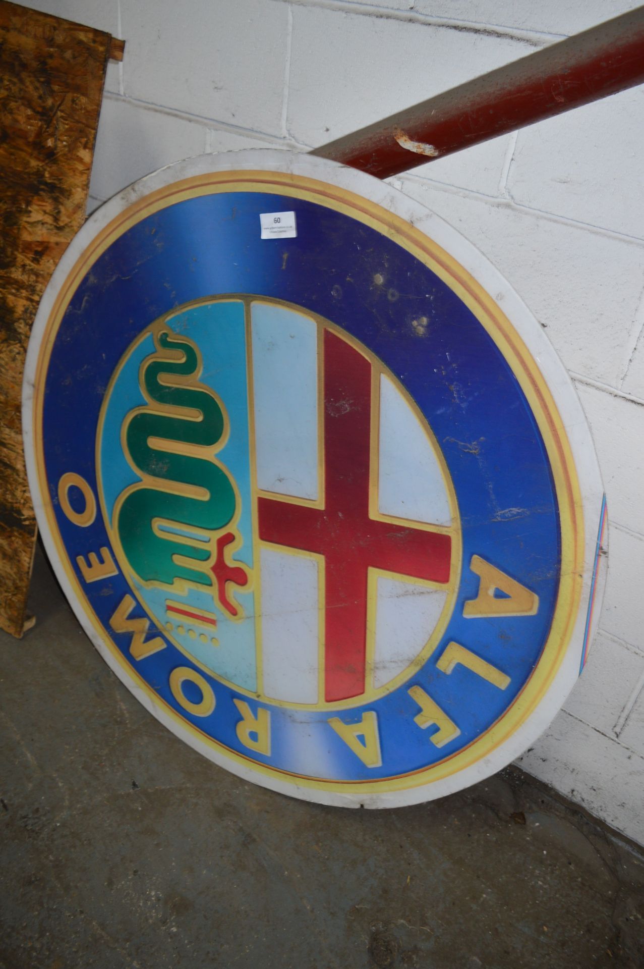 *Circular Alfa Romeo Perspex Sign