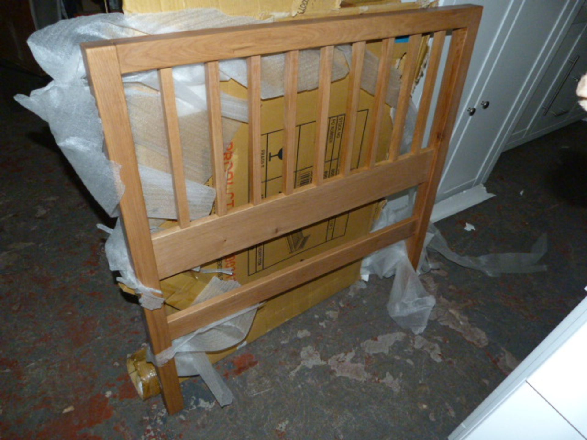 John Lewis Bed Head and Foot in Light Oak Finish