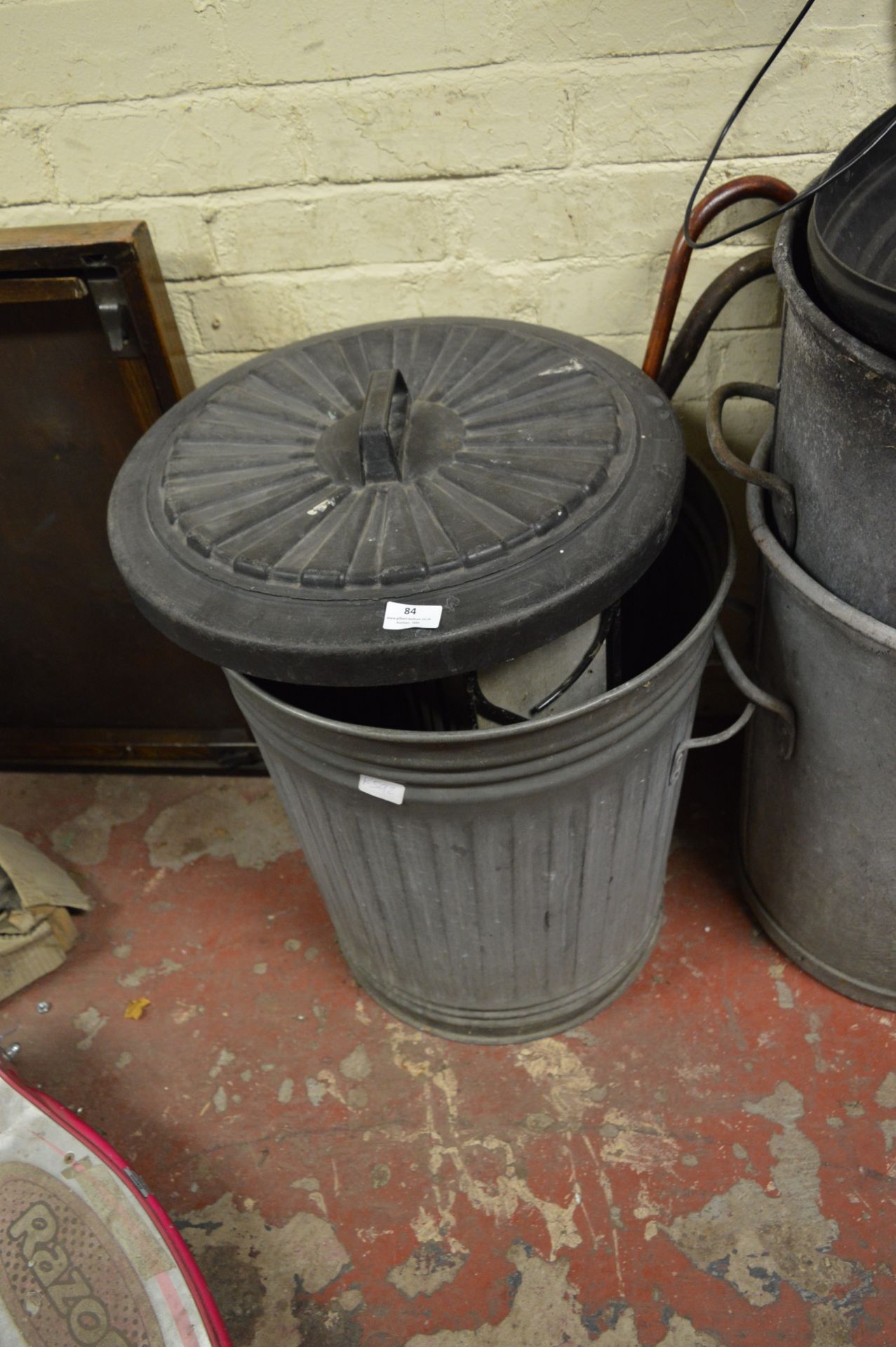 Galvanised Dust Bin, Window Boxes, etc.