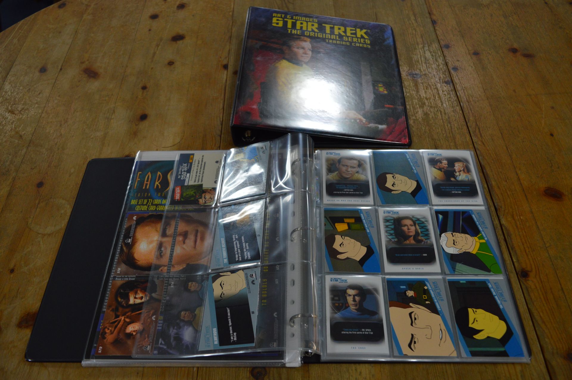 Two Collectors Trading Card Albums; Star Trek Original Series