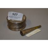 Silver Cheroot & Napkin Ring, Birmingham 1959 - 13 Grams