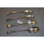 Set of 4 Georgian Tablespoons Chester 1794 - 273 Grams