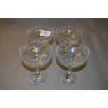 4 Babycham Glasses