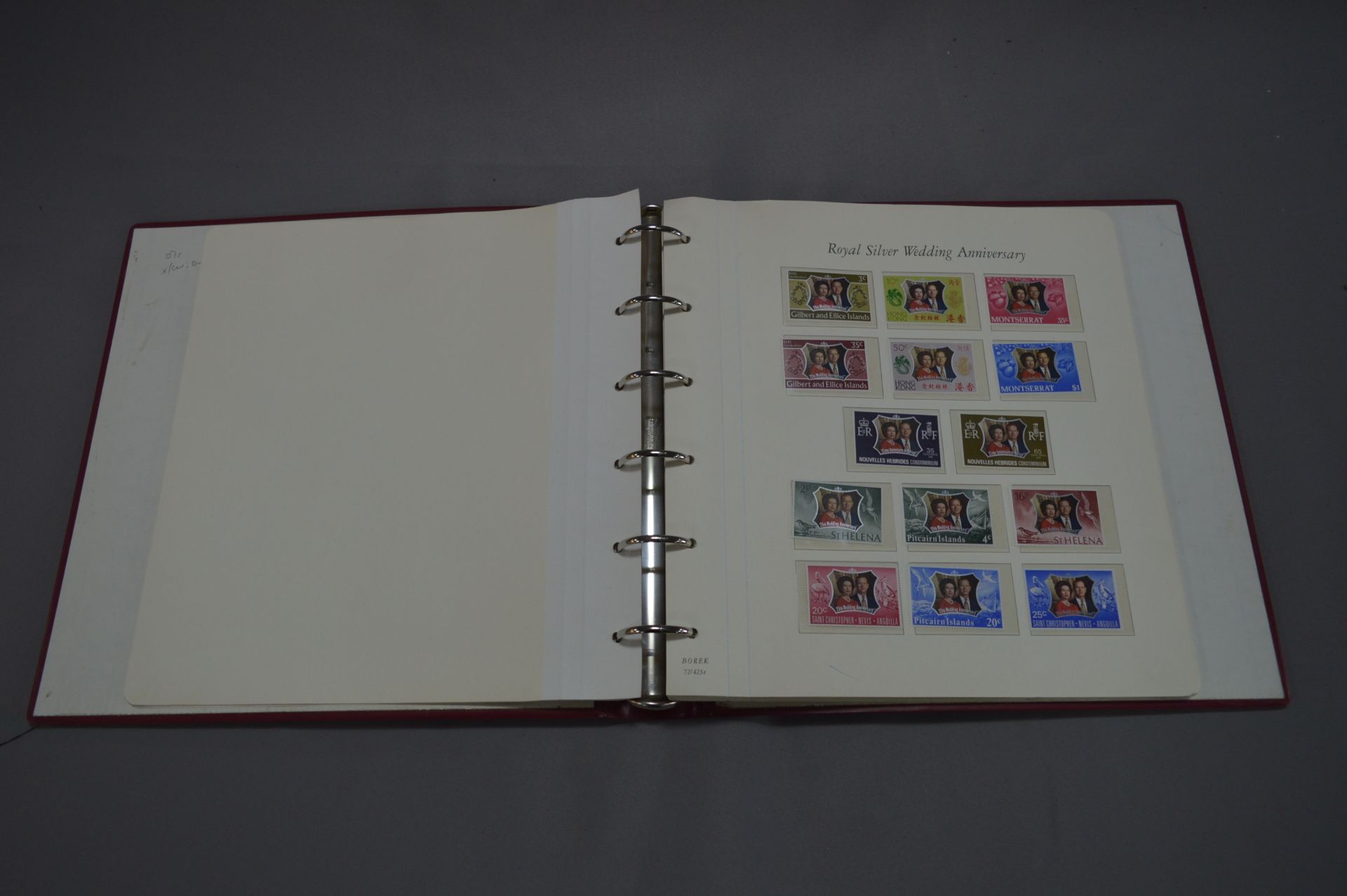 Album containing Wedding Anniversary Stamps