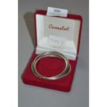Camelot Silver Triple Ring Bangles 26 Grams