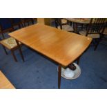 Teak Extending Dining Table with Fold over Centre Leaf