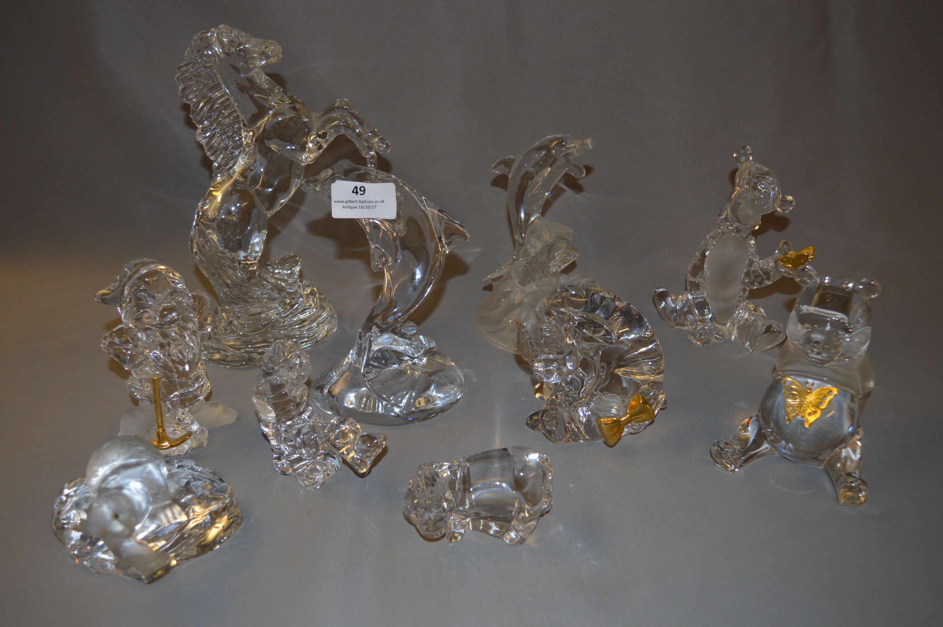 Lenox Glass Disney Characters, Dolphins & Horse
