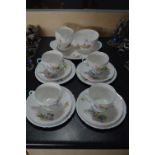 Shelley Wild Flowers 15 Piece Tea Set