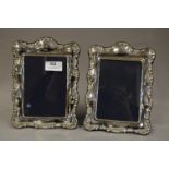 Pair of Hallmarked Silver Photograph Frames