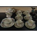 22 Piece Copeland Spode Chinese Rose Patterned Tea Service