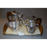 Picquot Ware 5 Piece Tea Set