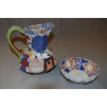 Davenport Dragon Handled Jug & Imari Patterned Bowl