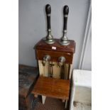 Pair of Beer Pump Pulls on Stand