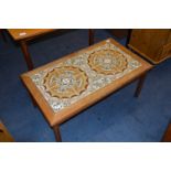 Teak Tiled Top Coffee Table