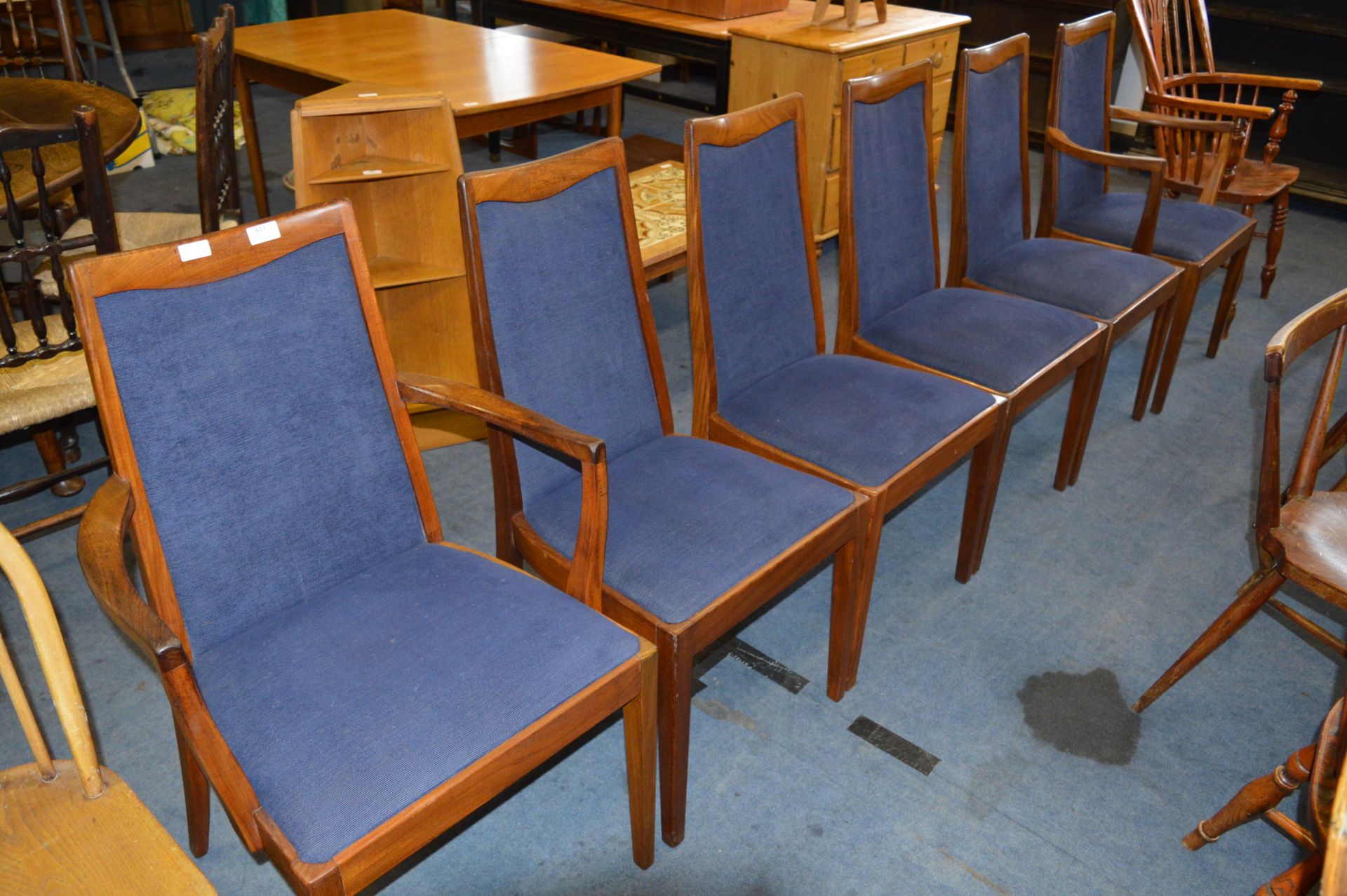 G Plan Teak Set of 4 Dining Chairs & 2 Carvers