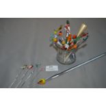 Murano Glass Animal Swizzle Sticks and other Cocktail Sticks