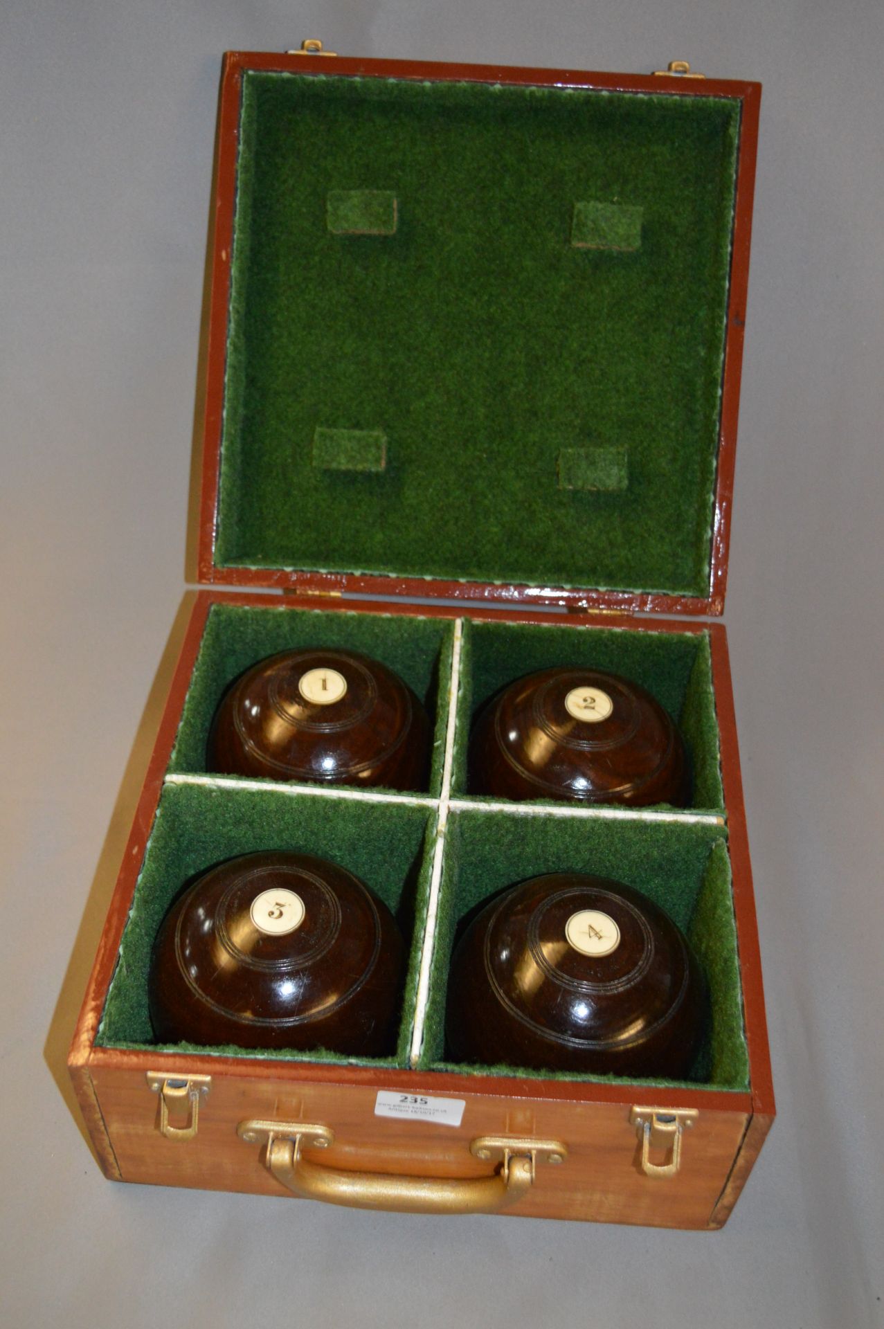 Cased Set of 4 Lignum Vitae Bowls