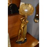 Art Deco Gilt Painted Table Lamp