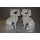 Pair of Staffordshire Poodle Figurines