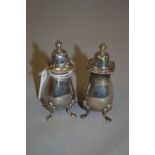 Hallmarked Silver Salt & Pepper Pots Birmingham 1922 - 62 Grams