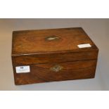 Rosewood Sewing Box with Fitted Interior