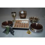 Silver Plated Coasters, Ice Bucket etc