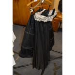 Lady's Black Dress and Hooped Underskirt