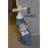 Lladro Figurine - Nun Sewing