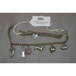 2 Silver Bracelets - 1 with Pendants