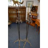 Pair of Wrought Metal Standard Lamps