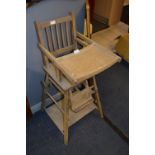 Beech Wood Child's Combination High Seat Chair