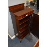 Edwardian Rosewood Music Cabinet with Sliding Drawers Interior