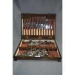 Oak Cased Canteen of Cutlery