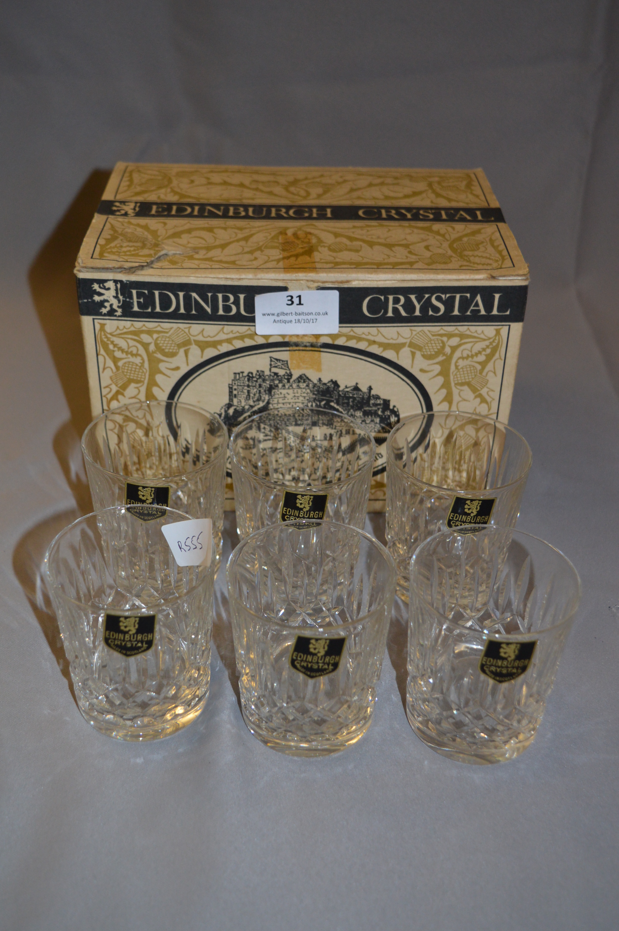 Set of 6 Edinburgh Crystal Drinking Glassware