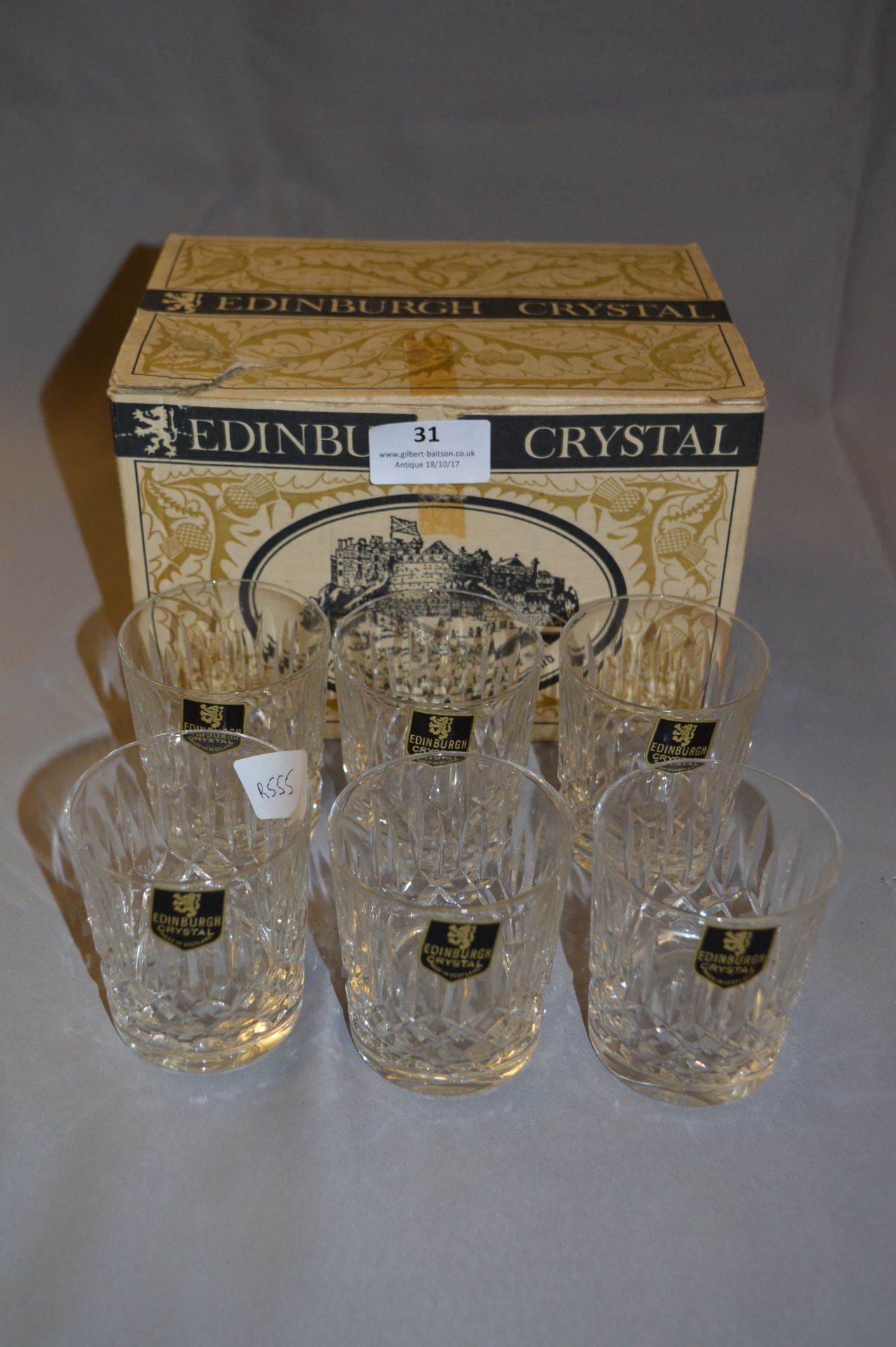 Set of 6 Edinburgh Crystal Drinking Glassware