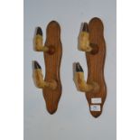 2 Pairs of Wall Mounted Deer Hooves