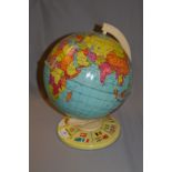 Chad Valley Tin Plate Terrestrial Globe