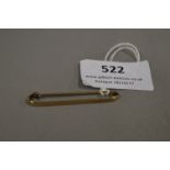 9 Carat Gold Tie Pin - 2 Grams