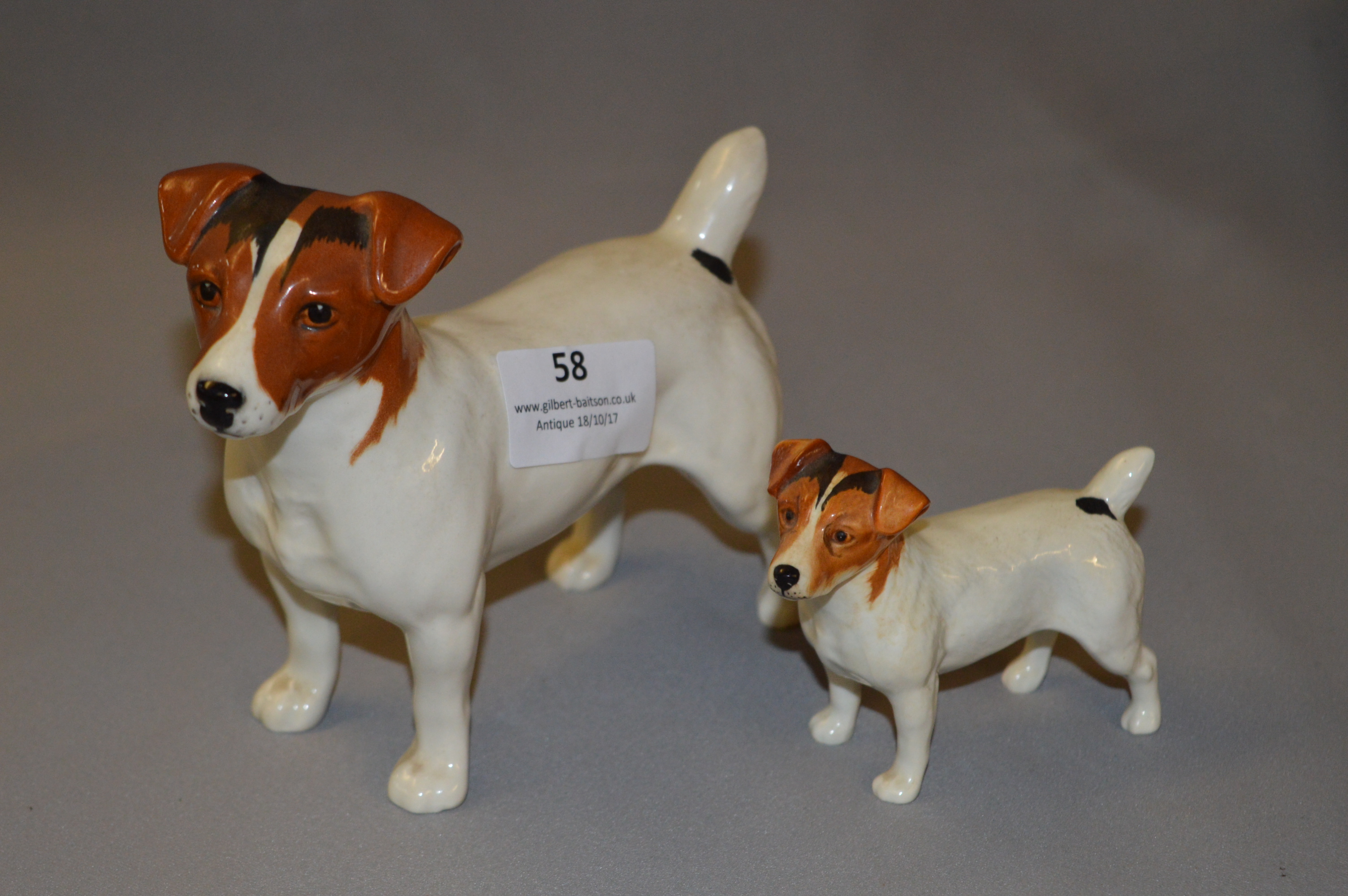 2 Beswick Jack Russell Figurines