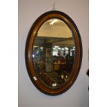 Oval Framed Bevel Edged Wall Mirror