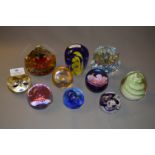 Collection of 10 Glass Paperweights