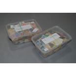2 Tubs containing French Stamps