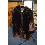 Beaver Lamb Knee Length Fur Coat