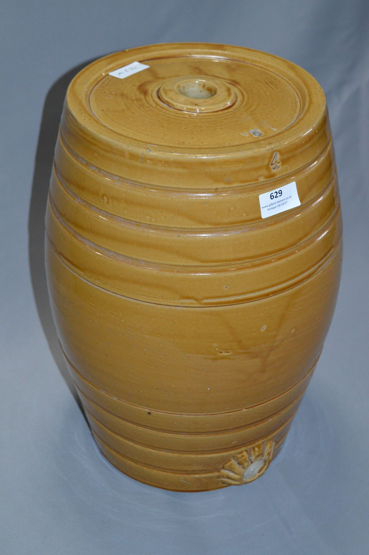 Large Pottery Beer Barrell