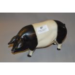 Cooper Craft Black & White Pig Figurine