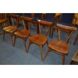 Set of 4 Ercol Stacking Dining Chairs