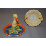 Clarice Cliff Duck Pin Tray & Celtic Harvest Dish