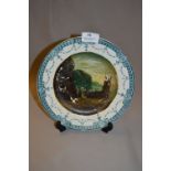 E K Redmore Painted Plate of The Devon Coast