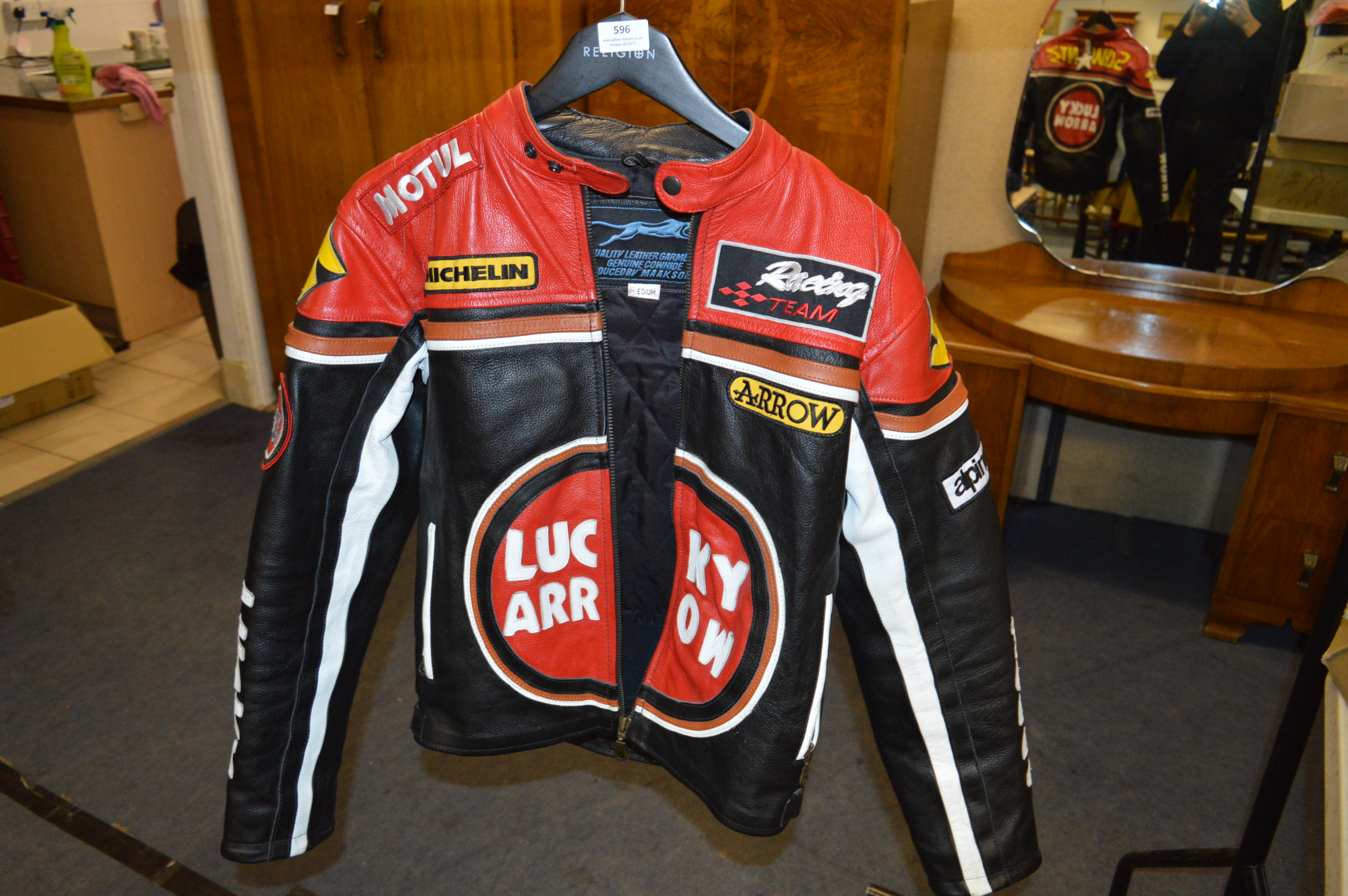 Maakson Leather Motorcycle Racing Jacket